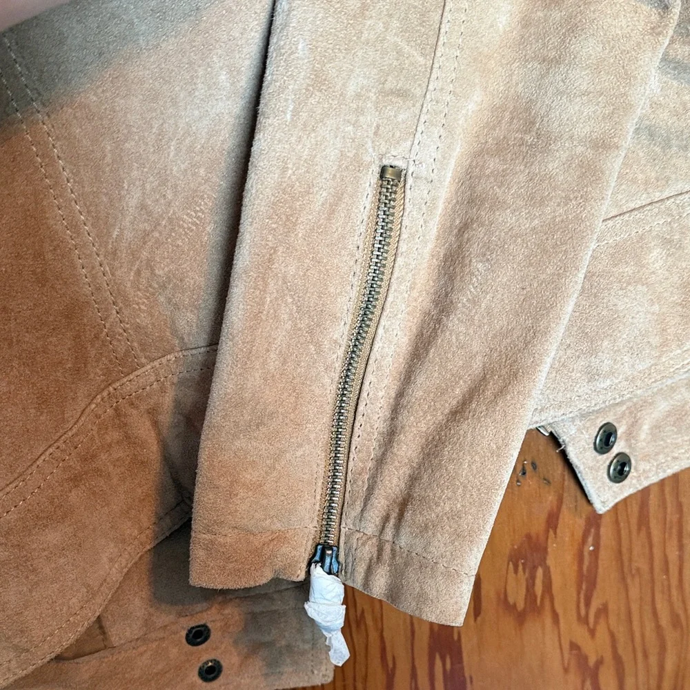 American Rag Light Brown Suede Leather Jacket - Picture 7 of 9